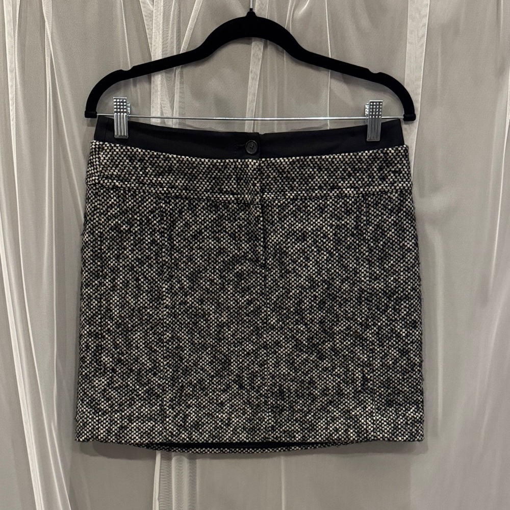 Black and White Tweed Skirt